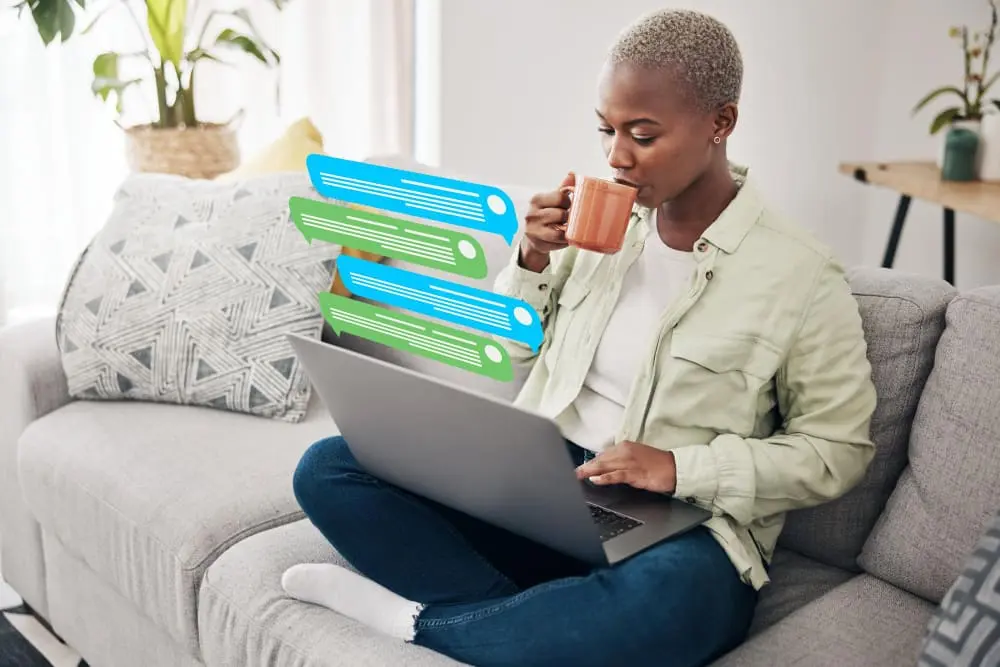 A Girl Using Laptop